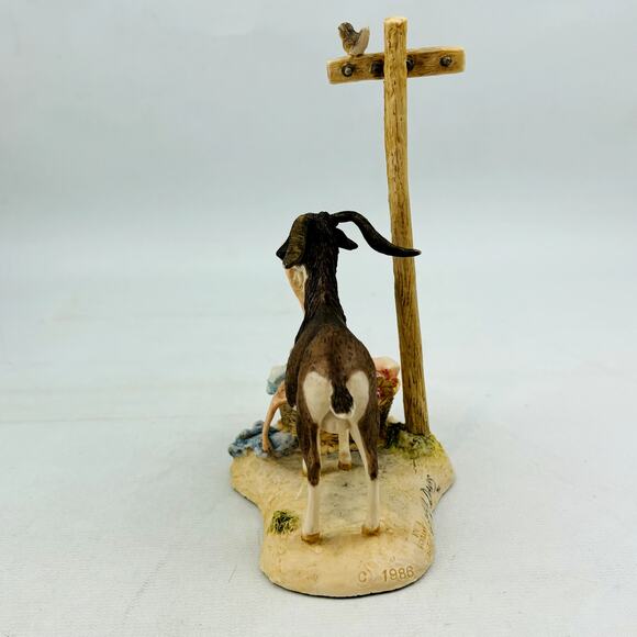 Glutton For Punishment Lowell Davis Schmid RFD America Figurine Goat Clothesline - Picture 4 of 12